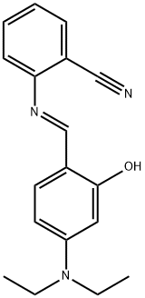 2-{[4-(diethylamino)-2-hydroxybenzylidene]amino}benzonitrile 结构式