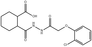 2-({2-[(2-chlorophenoxy)acetyl]hydrazino}carbonyl)cyclohexanecarboxylic acid 结构式