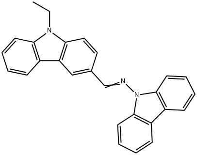 N-(9H-carbazol-9-yl)-N-[(9-ethyl-9H-carbazol-3-yl)methylene]amine 结构式