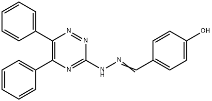 4-hydroxybenzaldehyde (5,6-diphenyl-1,2,4-triazin-3-yl)hydrazone 结构式