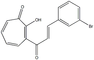 3-[3-(3-bromophenyl)acryloyl]-2-hydroxy-2,4,6-cycloheptatrien-1-one 结构式