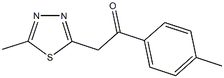 1-(4-methylphenyl)-2-(5-methyl-1,3,4-thiadiazol-2-yl)ethanone 结构式