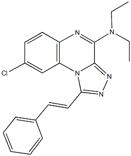 8-chloro-N,N-diethyl-1-(2-phenylvinyl)[1,2,4]triazolo[4,3-a]quinoxalin-4-amine 结构式