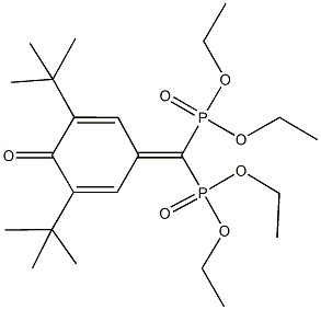 diethyl (3,5-ditert-butyl-4-oxo-2,5-cyclohexadien-1-ylidene)(diethoxyphosphoryl)methylphosphonate 结构式