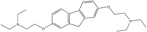 2-({7-[2-(diethylamino)ethoxy]-9H-fluoren-2-yl}oxy)-N,N-diethylethanamine 结构式