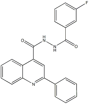 N'-(3-fluorobenzoyl)-2-phenyl-4-quinolinecarbohydrazide 结构式