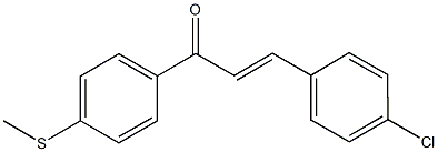 3-(4-chlorophenyl)-1-[4-(methylsulfanyl)phenyl]-2-propen-1-one 结构式