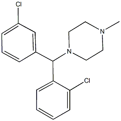 1-[(2-chlorophenyl)(3-chlorophenyl)methyl]-4-methylpiperazine 结构式