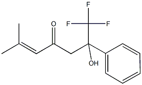 7,7,7-trifluoro-6-hydroxy-2-methyl-6-phenyl-2-hepten-4-one 结构式