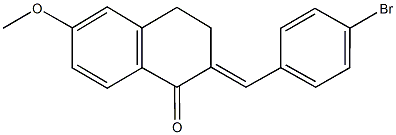 2-(4-bromobenzylidene)-6-methoxy-3,4-dihydro-1(2H)-naphthalenone 结构式