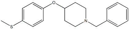 1-benzyl-4-piperidinyl 4-(methylsulfanyl)phenyl ether 结构式