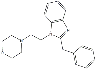 2-benzyl-1-[2-(4-morpholinyl)ethyl]-1H-benzimidazole 结构式