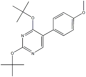 2,4-ditert-butoxy-5-(4-methoxyphenyl)pyrimidine 结构式