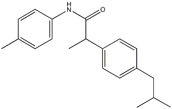 2-(4-isobutylphenyl)-N-(4-methylphenyl)propanamide 结构式