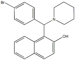 1-[(4-bromophenyl)(1-piperidinyl)methyl]-2-naphthol 结构式