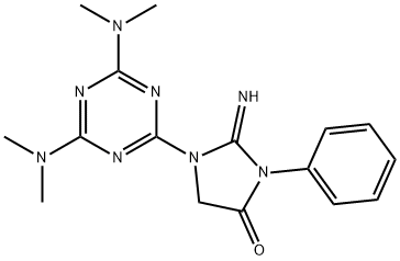 1-[4,6-bis(dimethylamino)-1,3,5-triazin-2-yl]-2-imino-3-phenyl-4-imidazolidinone 结构式