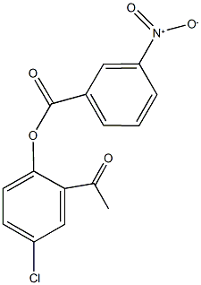 2-acetyl-4-chlorophenyl 3-nitrobenzoate 结构式