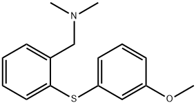 {2-[(3-methoxyphenyl)sulfanyl]phenyl}-N,N-dimethylmethanamine 结构式