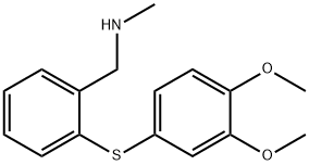 N-{2-[(3,4-dimethoxyphenyl)sulfanyl]benzyl}-N-methylamine 结构式