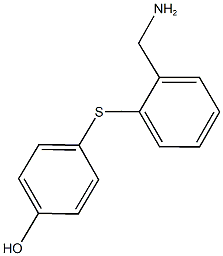 4-{[2-(aminomethyl)phenyl]sulfanyl}phenol 结构式