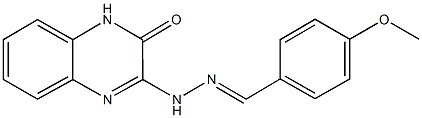 4-methoxybenzaldehyde (3-oxo-3,4-dihydro-2-quinoxalinyl)hydrazone 结构式