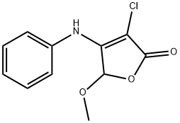 4-anilino-3-chloro-5-methoxy-2(5H)-furanone 结构式
