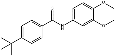 4-tert-butyl-N-(3,4-dimethoxyphenyl)benzamide 结构式