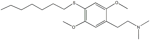 2-[4-(heptylsulfanyl)-2,5-dimethoxyphenyl]-N,N-dimethylethanamine 结构式
