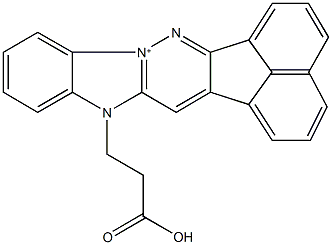 8-(2-carboxyethyl)-8H-acenaphtho[1',2':3,4]pyridazino[1,6-a]benzimidazol-13-ium 结构式