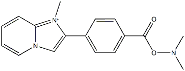 2-(4-{[(dimethylamino)oxy]carbonyl}phenyl)-1-methylimidazo[1,2-a]pyridin-1-ium 结构式