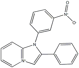 1-(3-nitrophenyl)-2-phenyl-1H-imidazo[1,2-a]pyridin-4-ium 结构式