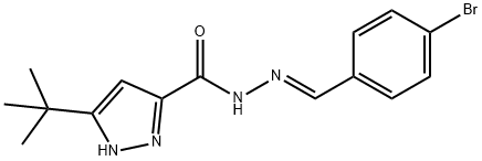 N'-(4-bromobenzylidene)-3-tert-butyl-1H-pyrazole-5-carbohydrazide 结构式
