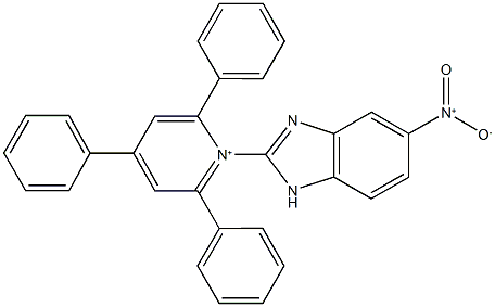 1-(5-nitro-1H-benzimidazol-2-yl)-2,4,6-triphenylpyridinium 结构式