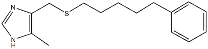 5-methyl-4-{[(5-phenylpentyl)sulfanyl]methyl}-1H-imidazole 结构式