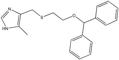benzhydryl 2-{[(5-methyl-1H-imidazol-4-yl)methyl]sulfanyl}ethyl ether 结构式