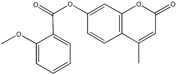 4-methyl-2-oxo-2H-chromen-7-yl 2-methoxybenzoate 结构式