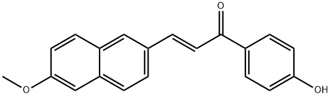 1-(4-hydroxyphenyl)-3-(6-methoxy-2-naphthyl)-2-propen-1-one 结构式