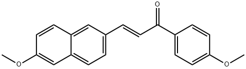 3-(6-methoxy-2-naphthyl)-1-(4-methoxyphenyl)-2-propen-1-one 结构式