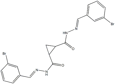 N'~1~,N'~2~-bis(3-bromobenzylidene)-1,2-cyclopropanedicarbohydrazide 结构式