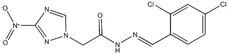 N'-(2,4-dichlorobenzylidene)-2-{3-nitro-1H-1,2,4-triazol-1-yl}acetohydrazide 结构式