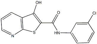 N-(3-chlorophenyl)-3-hydroxythieno[2,3-b]pyridine-2-carboxamide 结构式