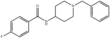 N-(1-苄基-4-哌啶基)-4-氟苯甲酰胺 结构式