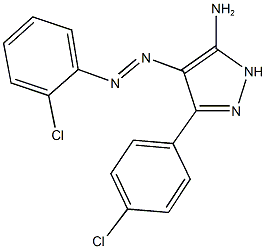 3-(4-chlorophenyl)-4-[(2-chlorophenyl)diazenyl]-1H-pyrazol-5-ylamine 结构式