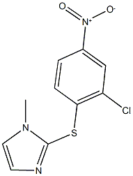 2-({2-chloro-4-nitrophenyl}sulfanyl)-1-methyl-1H-imidazole 结构式