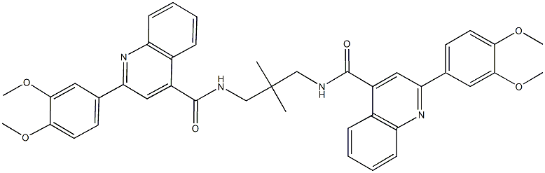 2-(3,4-dimethoxyphenyl)-N-[3-({[2-(3,4-dimethoxyphenyl)-4-quinolinyl]carbonyl}amino)-2,2-dimethylpropyl]-4-quinolinecarboxamide 结构式