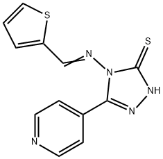 5-(4-pyridinyl)-4-[(2-thienylmethylene)amino]-2,4-dihydro-3H-1,2,4-triazole-3-thione 结构式