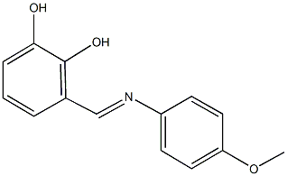 3-{[(4-methoxyphenyl)imino]methyl}-1,2-benzenediol 结构式