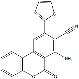 7-amino-6-oxo-9-(2-thienyl)-6H-benzo[c]chromene-8-carbonitrile 结构式