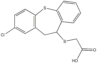 [(2-chloro-10,11-dihydrodibenzo[b,f]thiepin-10-yl)sulfanyl]acetic acid 结构式