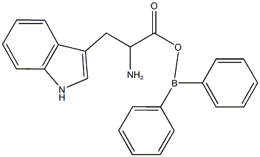 2-[(diphenylboryl)oxy]-1-(1H-indol-3-ylmethyl)-2-oxoethylamine 结构式